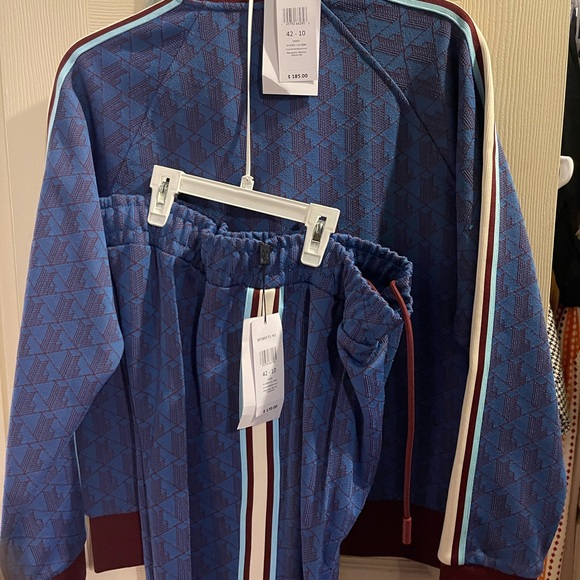 Blue/Burgundy Lacoste jogging Suit (2piece) - Picture 2 of 4